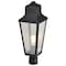 Nuvo Lawrence - 1 Light Post Top - Matte Black with Clear Seeded Glass 60/8134 - alternate 2